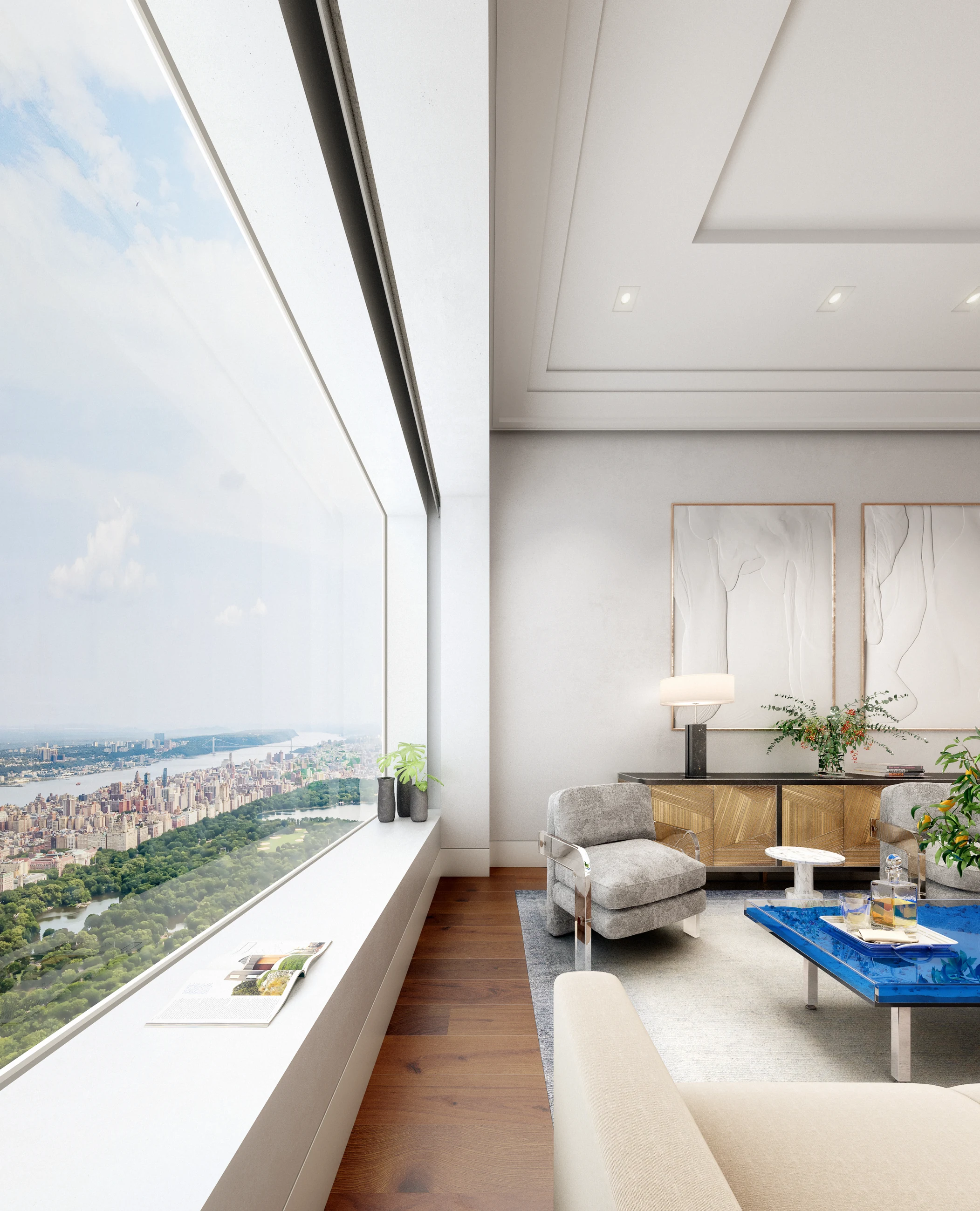 432 Park Avenue great room visualization