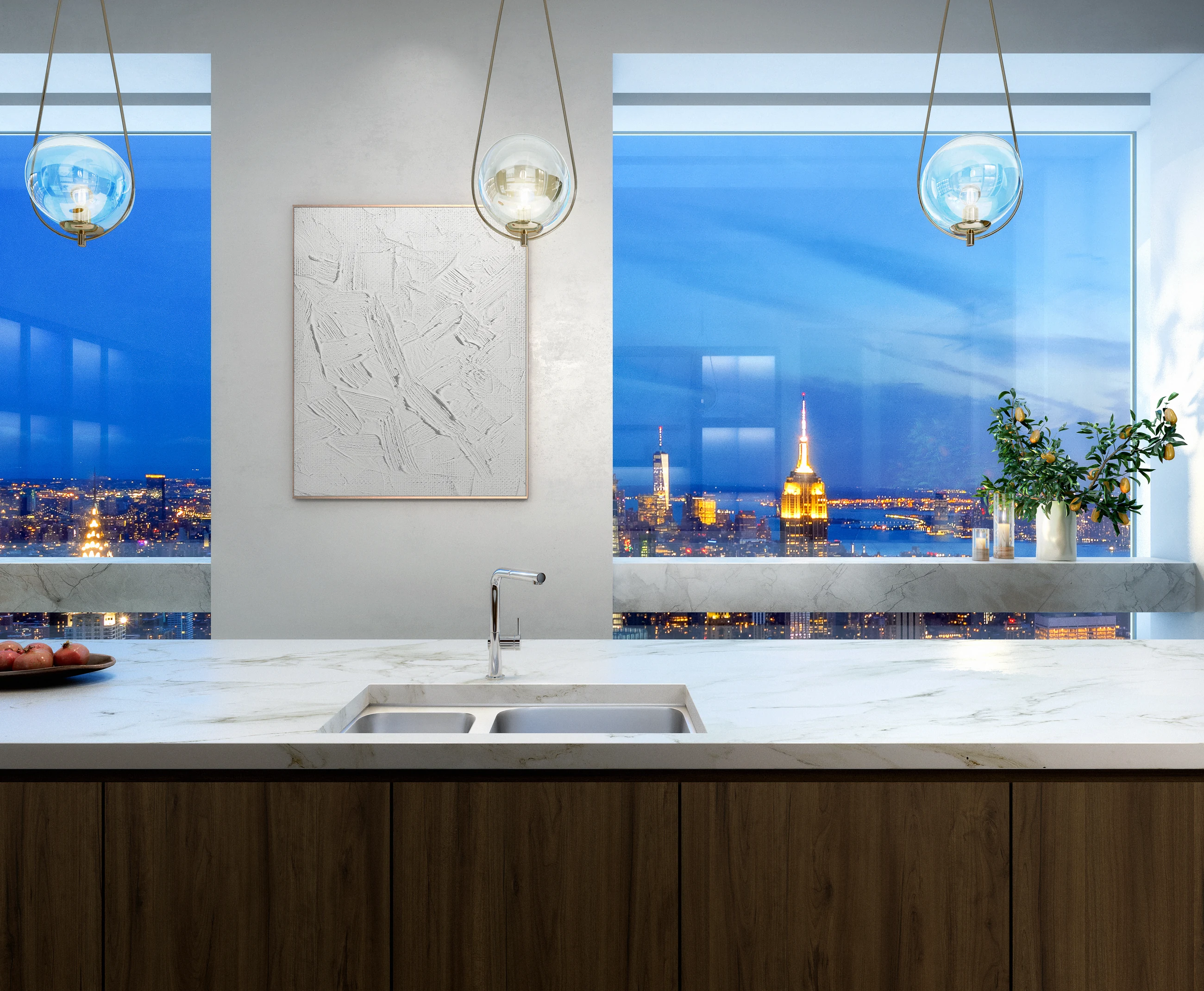 High-rise residential kitchen visualization