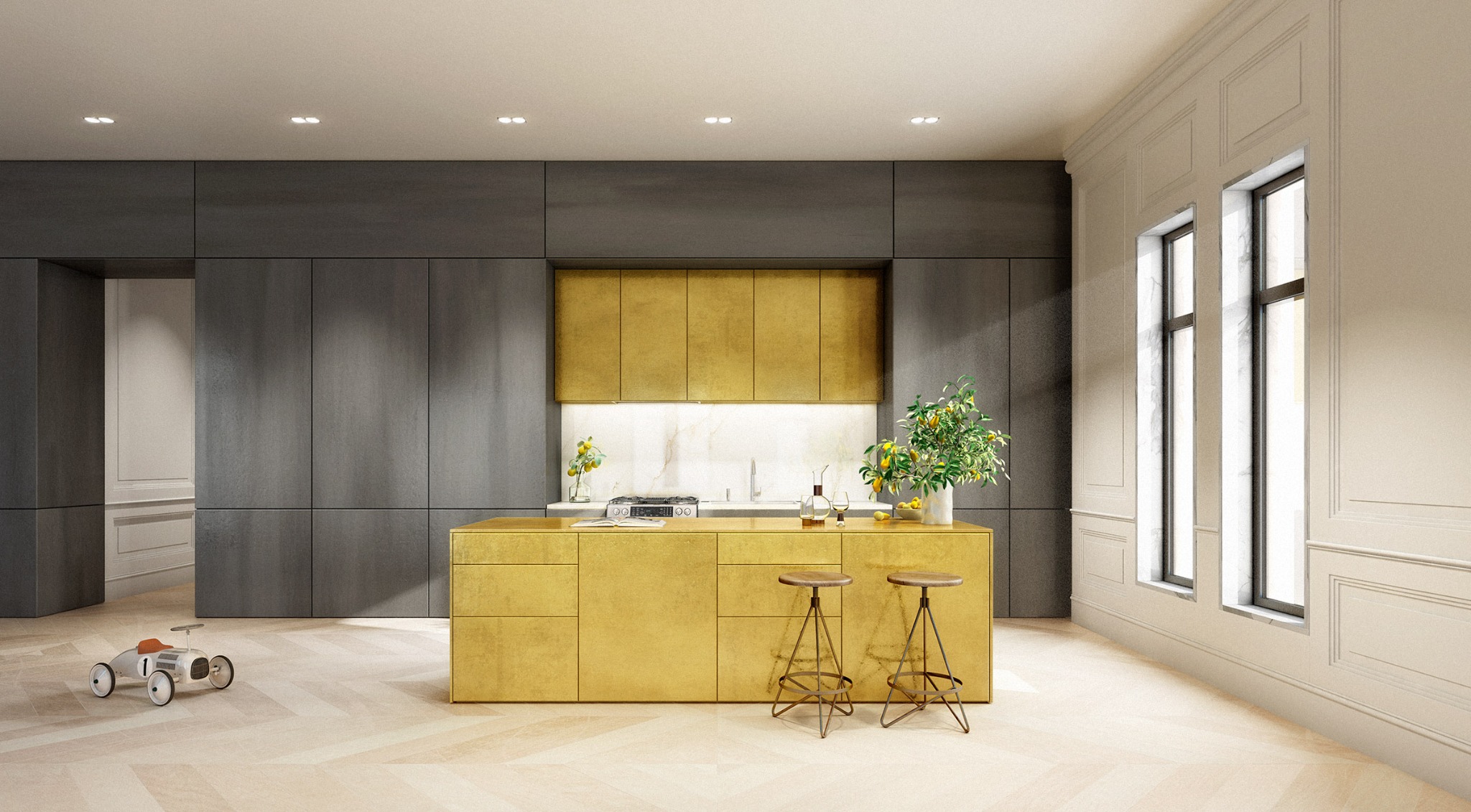 De La Pointe kitchen interior visualization