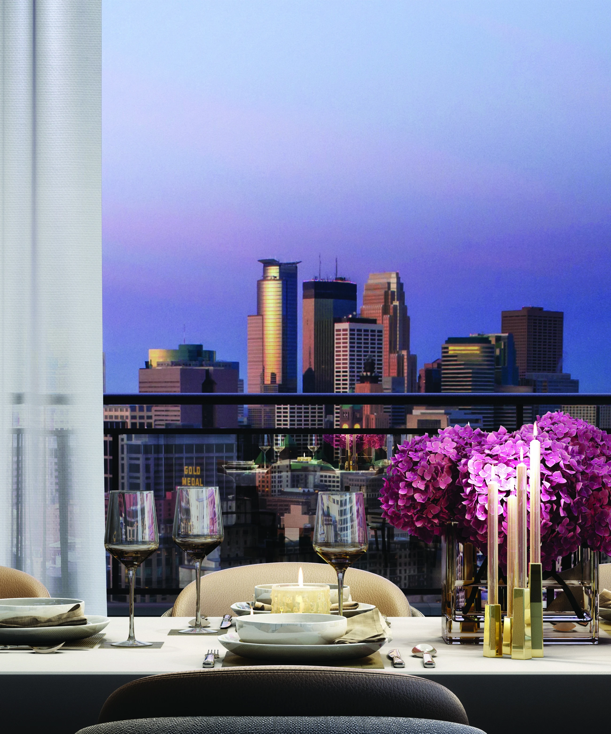 Luxury residential dining visualization